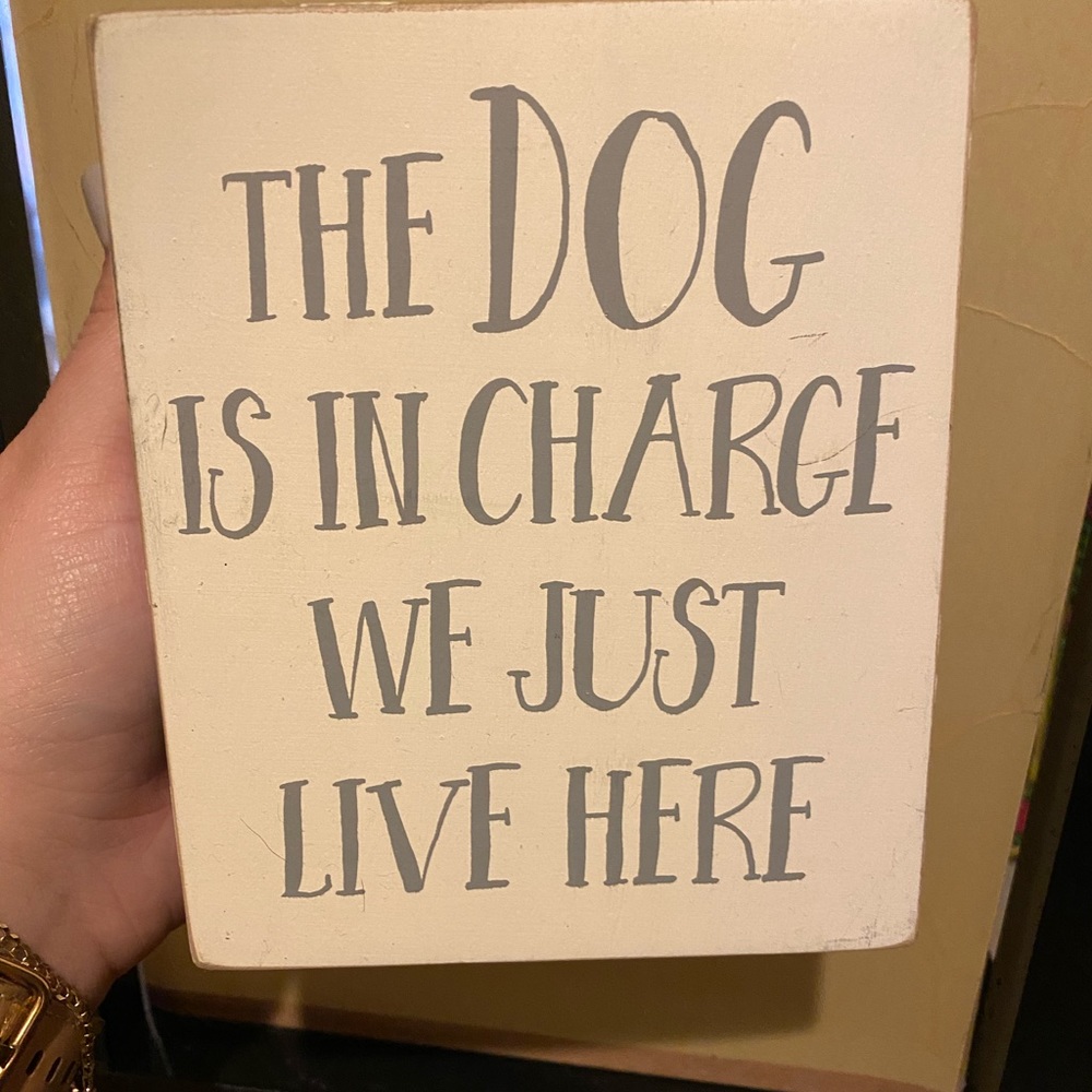 Cute dog sign